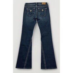 Vintage Y2K Womens 28 True Relgion Joey Super T Low Twist Seam Flare Leg Jeans